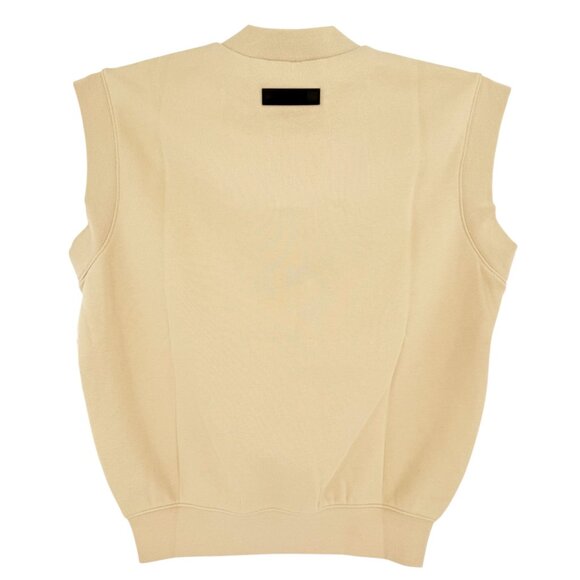 Essentials Fear Of God Unisex Sand V-Neck Sleeveless Vest Sweatshirt Size XS NWT - Picture 2 of 11